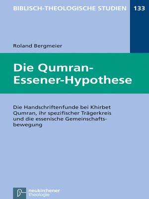 cover image of Die Qumran-Essener-Hypothese